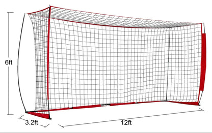 Set of 2 6ft x 12ft Soccer Nets