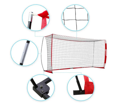 Set of 2 6ft x 12ft Soccer Nets